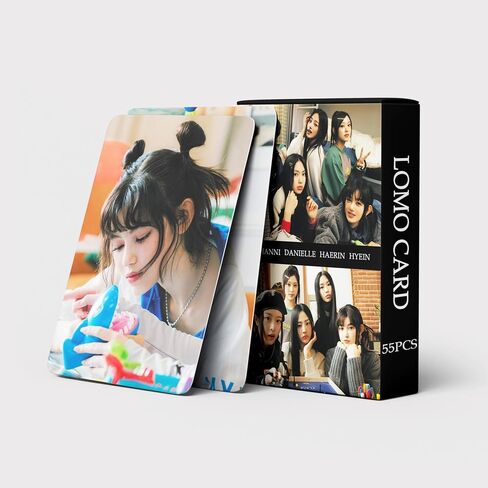 مجموعة بطاقات ZINE Lomo من الجينز الجديدة 55 قطعة 2023، مجموعة بطاقات Kpop للبضائع هدية لمحبي الأولاد والبنات والأرانب من النوع A in Kuwait