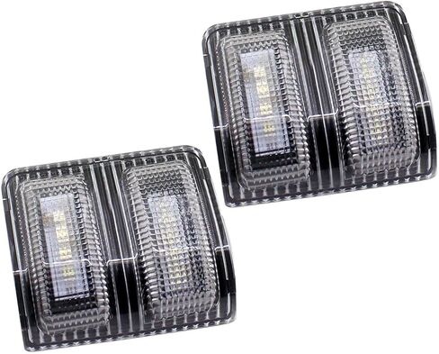 LED مرآة جانبية علامة بدوره أضواء إشارة مصباح وقوف السيارات متوافق مع 2008-2016 F250 F350 F450 F550 شاحنة بيك اب فائقة التحمل، جانب السائق وجانب الركاب (عدسة واضحة بيضاء LED) in Kuwait