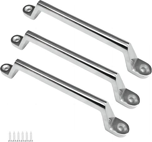 مقبض باب RV، مقبض باب العربة 3 عبوات شديدة التحمل من الفولاذ المقاوم للصدأ 304 مقبض معدني لعربة RV، العربة، المقطورة، مقطورة البضائع، منزل المحرك، القارب، السيارات، العربة in Kuwait