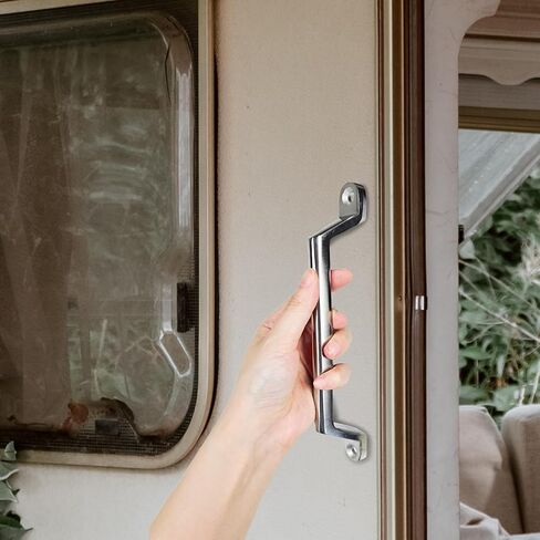 مقبض باب RV، مقبض باب العربة 3 عبوات شديدة التحمل من الفولاذ المقاوم للصدأ 304 مقبض معدني لعربة RV، العربة، المقطورة، مقطورة البضائع، منزل المحرك، القارب، السيارات، العربة in Kuwait