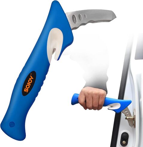 مقبض دعم السيارة المحمول من Sojoy لكبار السن - مساعد دعم عصا الإمساك التلقائي - مقبض مساعدة باب السيارة مع قاطع حزام الأمان وكسر النافذة - مساعد الهروب في حالات الطوارئ in Kuwait