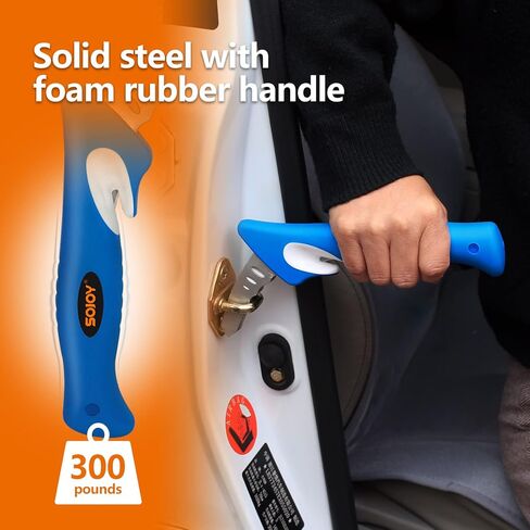مقبض دعم السيارة المحمول من Sojoy لكبار السن - مساعد دعم عصا الإمساك التلقائي - مقبض مساعدة باب السيارة مع قاطع حزام الأمان وكسر النافذة - مساعد الهروب في حالات الطوارئ in Kuwait