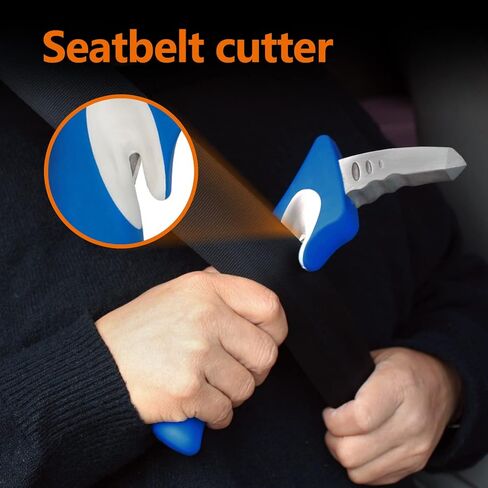 مقبض دعم السيارة المحمول من Sojoy لكبار السن - مساعد دعم عصا الإمساك التلقائي - مقبض مساعدة باب السيارة مع قاطع حزام الأمان وكسر النافذة - مساعد الهروب في حالات الطوارئ in Kuwait