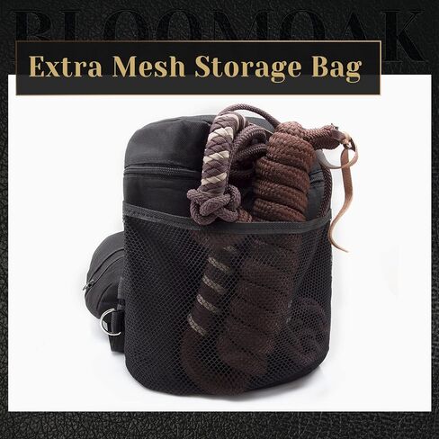 حقائب سرج معزولة من بلوموك، مبرد لركوب الخيل، حقائب قرن أمامية للحصان للسروج الغربية والإنجليزية مع خياطة معززة وجيب شبكي خارجي لحامل العتاد (أسود) in Kuwait