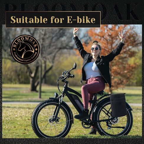 حقائب سرج معزولة من بلوموك، مبرد لركوب الخيل، حقائب قرن أمامية للحصان للسروج الغربية والإنجليزية مع خياطة معززة وجيب شبكي خارجي لحامل العتاد (أسود) in Kuwait