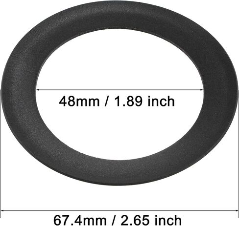 uxcell Air Compressor Compression Piston Ring Replacement Part 66mm OD 48mm ID 1mm Thickness, Dark Gray in Saudi Arabia
