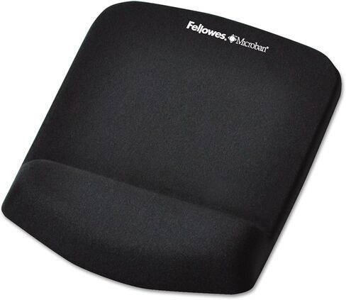 لوحة ماوس Fellowes PlushTouch مع مسند للمعصم، إسفنج أسود، 7 1/4 × 9-3/8 FEL9252001 in Kuwait