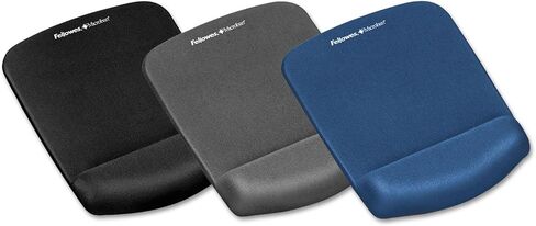 لوحة ماوس Fellowes PlushTouch مع مسند للمعصم، إسفنج أسود، 7 1/4 × 9-3/8 FEL9252001 in Kuwait