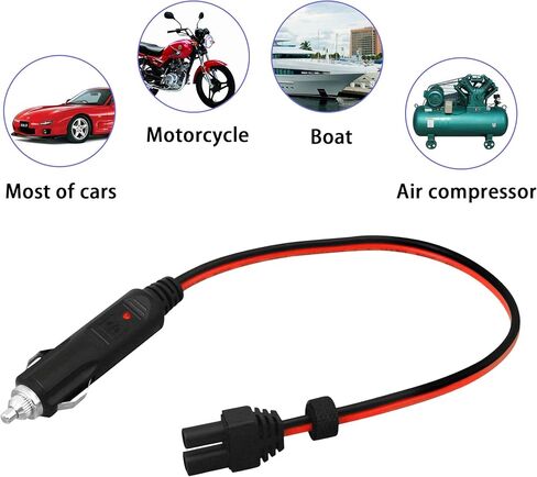 CERRXIAN 40 سنتيمتر 12 فولت 24 فولت ولاعة السجائر التوصيل إلى EC5 للبطارية الداعم المحمولة الانتقال كاتب على متن الكهربائية in Kuwait