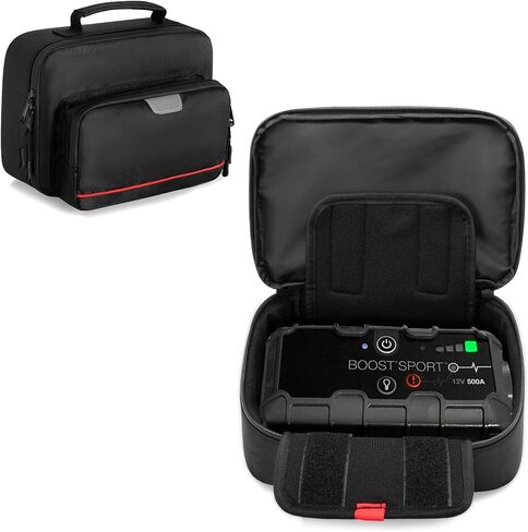 حقيبة حمل Jump Starter لبطارية السيارة متوافقة مع NOCO GB20/GB40/GB50/GB70 Jump Starter، حقيبة Jump Starter المحمولة مع جيب ملحق، حقيبة تخزين Jump Starter، أسود (حقيبة فقط) in Kuwait