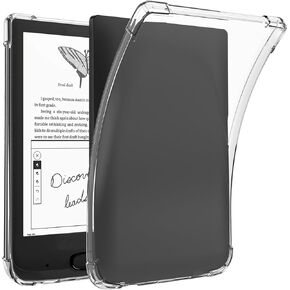 BOZHUORUI Clear Case for 6" Pocketbook Basic Lux 4 e-Reader - Lightweight TPU Transparent Flexible Soft Back Cover for Pocketbook 618 (Clear)
