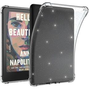 Clear Case for 6" Kindle Paperwhite (10th Generation,2018 Release) - Ultra Slim Soft TPU Transparent Cover & Lightweight, Clear Glitter