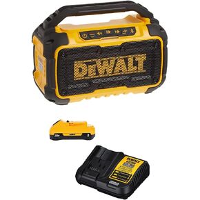 مكبر صوت Dewalt 20V Max Bluetooth مع حزمة البطارية والشاحن