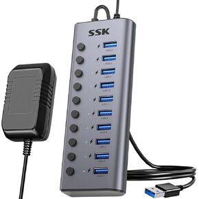 SSK USB Flash Drive and Powered USB 3.0 Hub Bundle