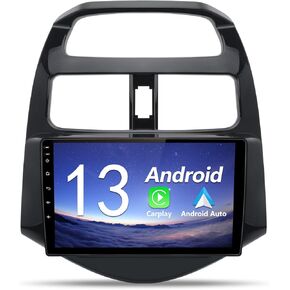 Andriod 13 Car Radio for Chevy Spark 2013 2014 2015, Built in Carplay/Android Auto 9 inch Touch Screen with SWC GPS WiFi Bluetooth FM RDS AM DSP