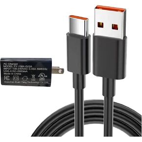 USB Wall Charger 5V 2A Power Adapter USB C Cable Universal Charging for Samsung HTC Moto Smartphone, Beats Flex Headphones, JBL Wireless Bluetooth Earbuds and Other Type-C Device