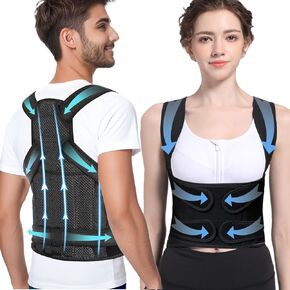 Back Brace Posture Corrector for Women and Men,Adjustable Full Back Brace and Shoulder Straightener,for Back Pain Relief,Hunchback Correction,Scoliosis,Posture Trainer