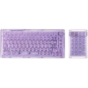 KiiBoom Phantom 81 V2 75% Hot Swappable Mechanical Keyboard with Phantom 21 Numpad (Purple)