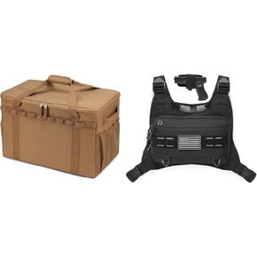 46L Camping Storage Bag and Sports Chest Pack with Pistol Holder