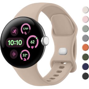 AK Silicone Band متوافق مع Google Pixel Watch 3 Band 41mm ، Google Pixel Watch 2 Band ، Google Pixel Band Women Men ، Soft Sport Replacemband Strap لـ Pixel Watch