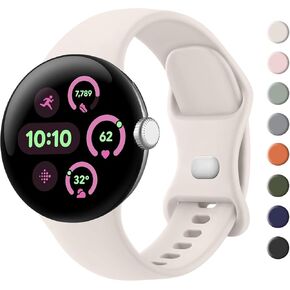 AK Silicone Band متوافق مع Google Pixel Watch 3 Band 41mm ، Google Pixel Watch 2 Band ، Google Pixel Band Women Men ، Soft Sport Replacemband Strap لـ Pixel Watch in Kuwait