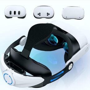 Adjustable VR Headset Strap, Compatible with Meta Quest 2/ Quest 3/Quest 3S Head Strap, Video Games for Legacy Systems for Sega Systems for Sega Genesis Games