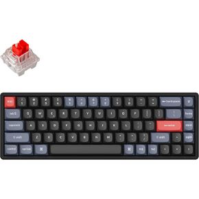 Keychron K6 Pro Wireless Custom Mechanical Keyboard, QMK/VIA Programmable Macro, Hot-Swappable Keychron K Pro Blue Switch, 65% Layout Aluminum RGB Backlit Office Gaming Keyboard for Mac Windows Linux