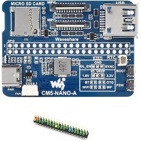 CM5-Nano-A Base Base Base for Raspberry Pi Compute Module 5 | GPIO المتوافق مع CM5 المتوافق ، USB 3.2 ، واجهات MIPI | لوحة التقييم والتكامل لـ CM5 Lite/EMMC