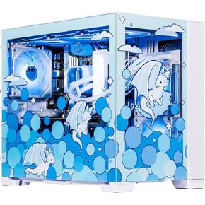 Velztorm Frosty Dragon Custom Built Gaming Desktop PC (AMD Ryzen 7 5700X, GeForce RTX 5070, 16GB DDR4, 1TB PCIe SSD + 2TB HDD, RGB Fans, 240mm AIO, 850W PSU, WiFi 5, Bluetooth 5.0, RJ-45, Win 11 Pro)