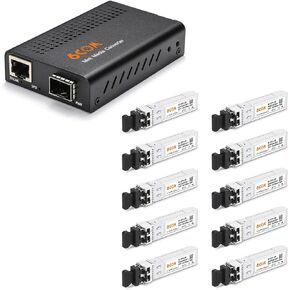 10Pack 10GBase-SR SFP+ Transceiver & Mini 10G Ethernet Network Media Converter
