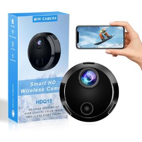 AYURI Cameras -Surveillance Camera with Motion Detection and Night Vision -WiFi Wireless Camera -1080P Indoor Camera -Nanny Cam -Mini Camera -WiFi Cameras for Pet/Baby/Nanny with App-Q15LB139