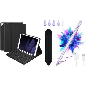 حالة لوحة المفاتيح BQSS لـ IPAD 10.2 "9th/8/7th Gen Bundle مع Pen thelus لـ iPad 10th/9/8/7/6th Gen