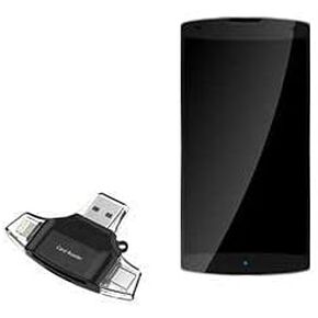 BoxWave Smart Gadget Compatible with Nexus 5 - AllReader SD Card Reader, microSD Card Reader SD Compact USB - Jet Black