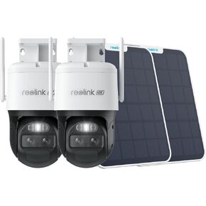Reolink 3G/4G Solar Security Camera Outdoor With Tuto-Tracking-Zoom ، 360 ° PTZ No WiFi Security Camera Wireless with SIM Card Slot ، 4K 8MP Color Light Vision ، TrackMix LTE+Solar Panel (2 pack)