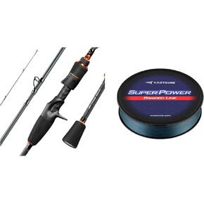 KastKing Zephyr Bait Finesse Fishing Rod,6'3", Fast, Ultra Light & KastKing Superpower Braided Fishing Line, Gray, 15 LB, 150 Yds