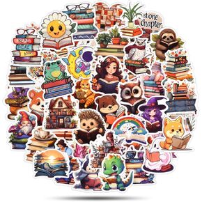 150 Pcs Book Stickers, Flower Animals Kindle Stickers, Waterproof Reading Stickers, for Laptop Ebook Reader Water Bottle Journal Scrapbooking, for Teens Adult UonBexj