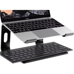 JOMAA Laptop Stand Ergonomic Aluminum Laptop Mount Computer Stand Detachable Laptop Riser Notebook Holder Stand Computer Accessories (Silver)