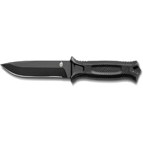 Gerber Gear StrongArm - Fixed-Blade Camping & Hunting Knife with Striking Pommel & Sheath - Premium Survival Gear - Black, Plain Edge