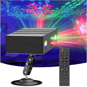 Party Lights,Disco DJ Lights Strobe Light Rave Stage Light Projector Effect Club Light Sound Activated with Remote Control for Parties Home Show Bar Club Birthday KTV DJ Pub Karaoke Christmas Holiday