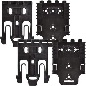 Quick Locking System Kit (2-Pack) - QLS19 & QLS22 Adapter Base with Quick Release Buckle, Universal Holster Mount for Work, Tactical, and Accessories, Black