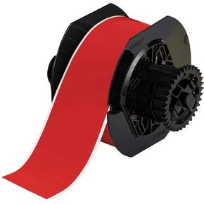 Brady B30C-2250-569-RD 100' Length x 2.25" Width, B-569 Hi-Performance Polyester, Red BBP31 Low-Halide Tape