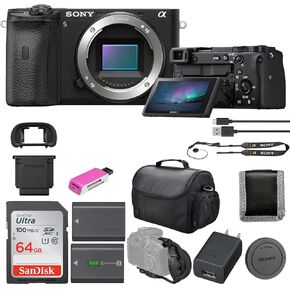 Sony A6600 Mirrorless Camera ILCE6600/B ، NP-FZ100 ، بطارية متوافقة