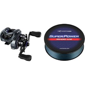 KastKing Mg12 Elite Baitcasting Fishing Reel & KastKing Superpower Braided Fishing Line