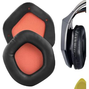 Geekria QuickFit Protein Leather Replacement Ear Pads for Asus Strix 7.1/2.0/PRO/DSP Headphones Ear Cushions, Repair Parts (Black)