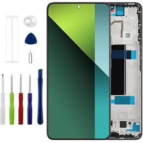 Duotipa 6.67" TFT Display for Redmi Note 13 Pro 5G 2312DRA50C (Black with Frame) LCD Display Touch Screen Digitizer Assembly Replacement with Tool Sets - No Fingerprint Support