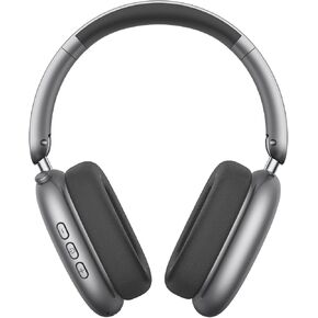 Wireless Headphones Over Ear, Bluetooth 5.4 Headsets, Hi-Fi Stereo, ANC Noise Cancelling, Built-in Microphone, 30 Hours Playtime, 3.5mm Jack, Lightweight for Phones, Computers, Games（Silver）