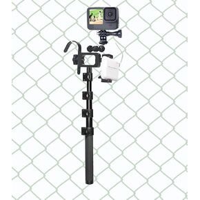 FOTOLEEY PENT FEND SENT/CAMERA SENT MOUNT FOR INSTA360 X5/X4/MEVO Start/Go Pro Hero 13 ، لتسجيل ألعاب البيسبول والكرة اللينة والتنس ، دعم التسجيل أثناء الشحن