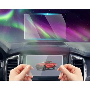 Tempered Glass Screen Protector Foil Compatible with 2023 2022 2021-2019 Ford Ranger XLT/Lariat Sync3 8 Inch Infotainment Navigation Touchscreen Accessories Protective Film Anti-Fingerprint