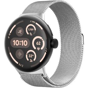 MYAPULUA Milanese Loop for Google Pixel watch 3 45mm Band/Pixel Watch 2 Band 41mm,for Google Pixel Watch Bands Women/Men,Stainless Steel Metal Mesh Strap Clasp Replacement Wristband Bracelet Correa