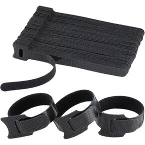 120PCS 6 Inch Reusable Cable Ties, Wire Ties, Cord Organizer, Cable Organizer, Adjustable Cable Management, Black
